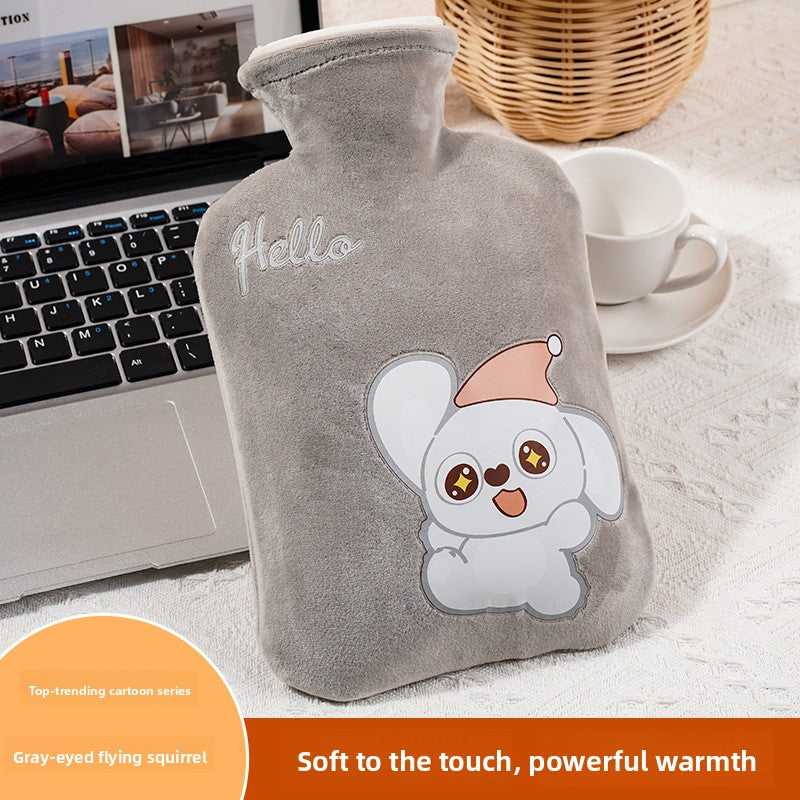 Plush Cartoon Hot Water Bottle for Warmth