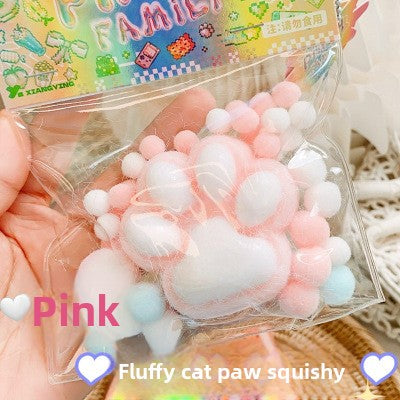 Plush Cat Claw Squishy Stress Relief Toy