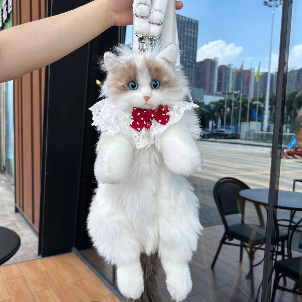Plush Cat Doll Backpack