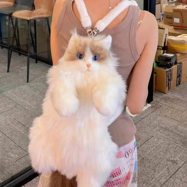 Plush Cat Doll Backpack