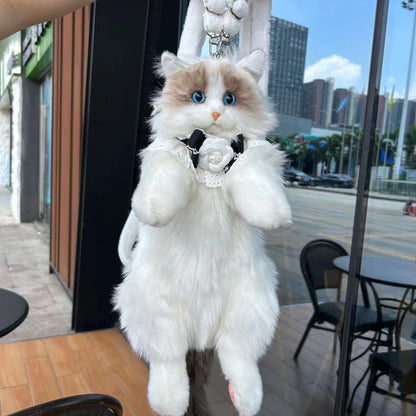 Plush Cat Doll Backpack