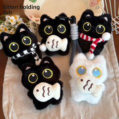 Big-Eye Black Cat Bead Chain
