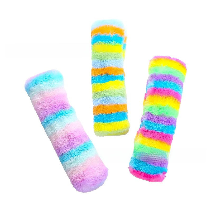 Plush Cat Pillow with Catnip and Rattling Paper