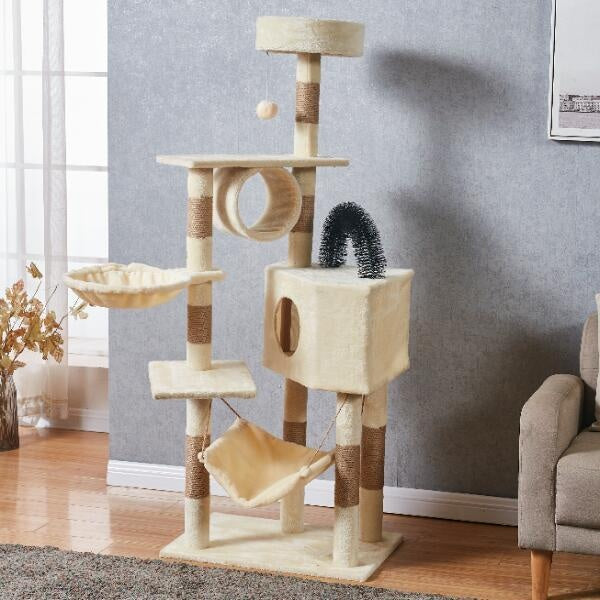 Plush cat tree