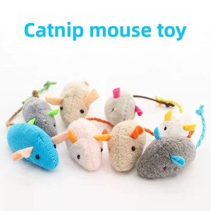 Plush Catnip Mouse Chew Toys