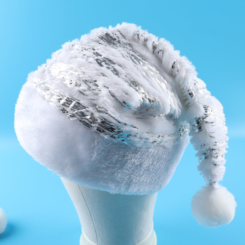 Plush Christmas Hat with Foil Print