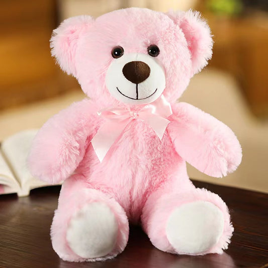 Plush Colorful Bow Tie Teddy Bear