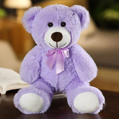 Plush Colorful Bow Tie Teddy Bear