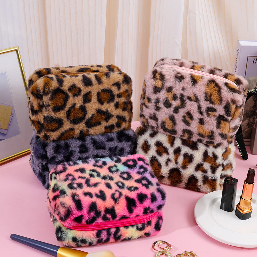 plush cosmetic bag
