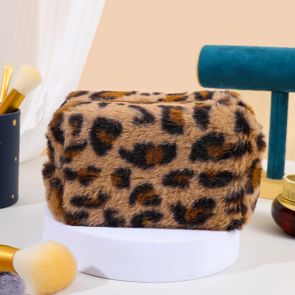 plush cosmetic bag
