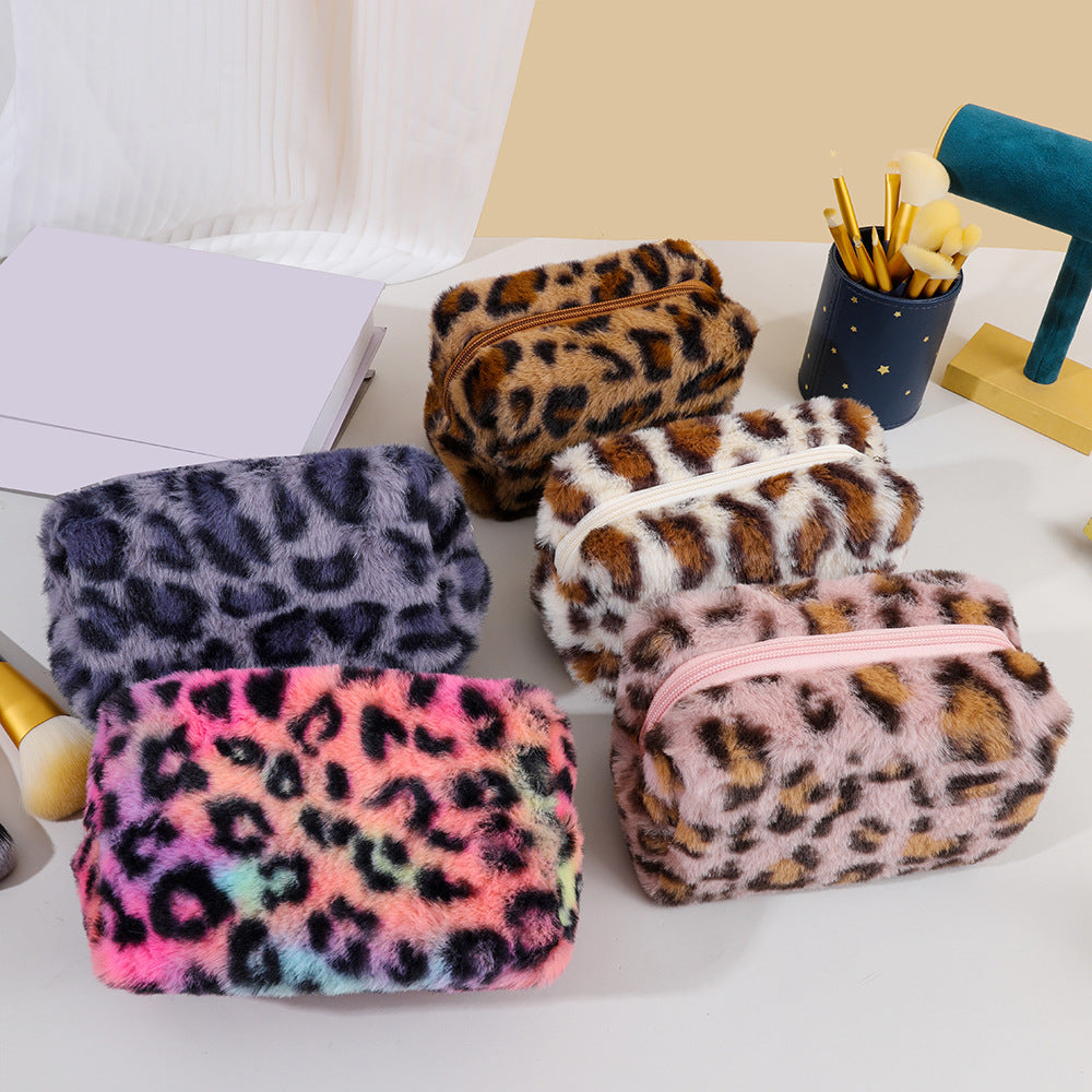 plush cosmetic bag