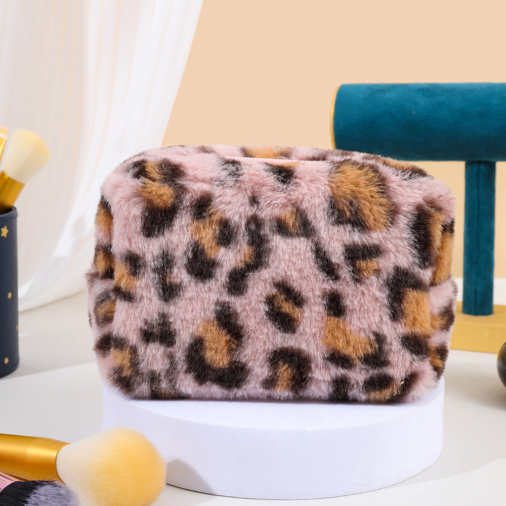 plush cosmetic bag