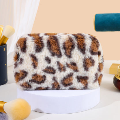 plush cosmetic bag