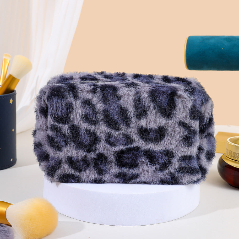 plush cosmetic bag