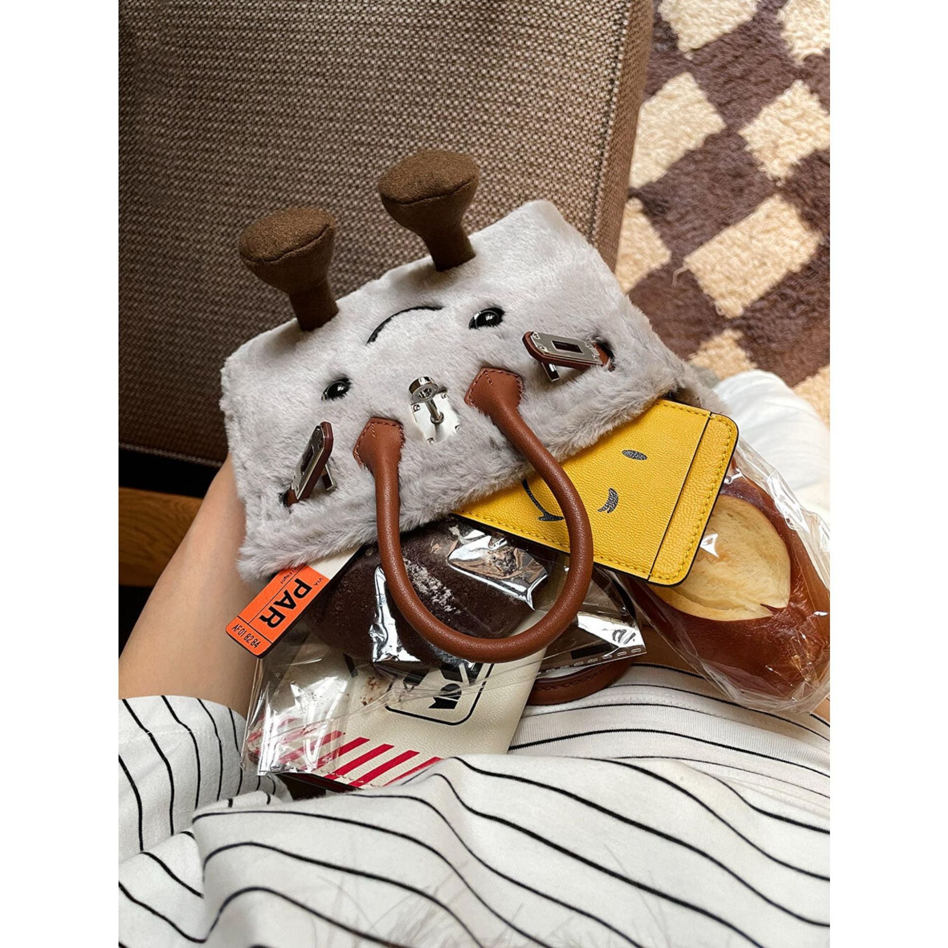 Plush Crossbody Handbag