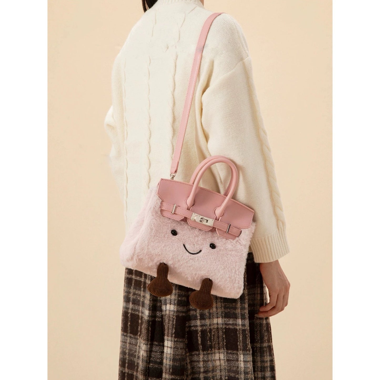 Plush Crossbody Handbag