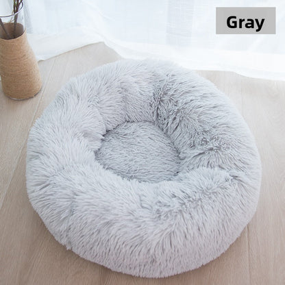 Plush dog bed