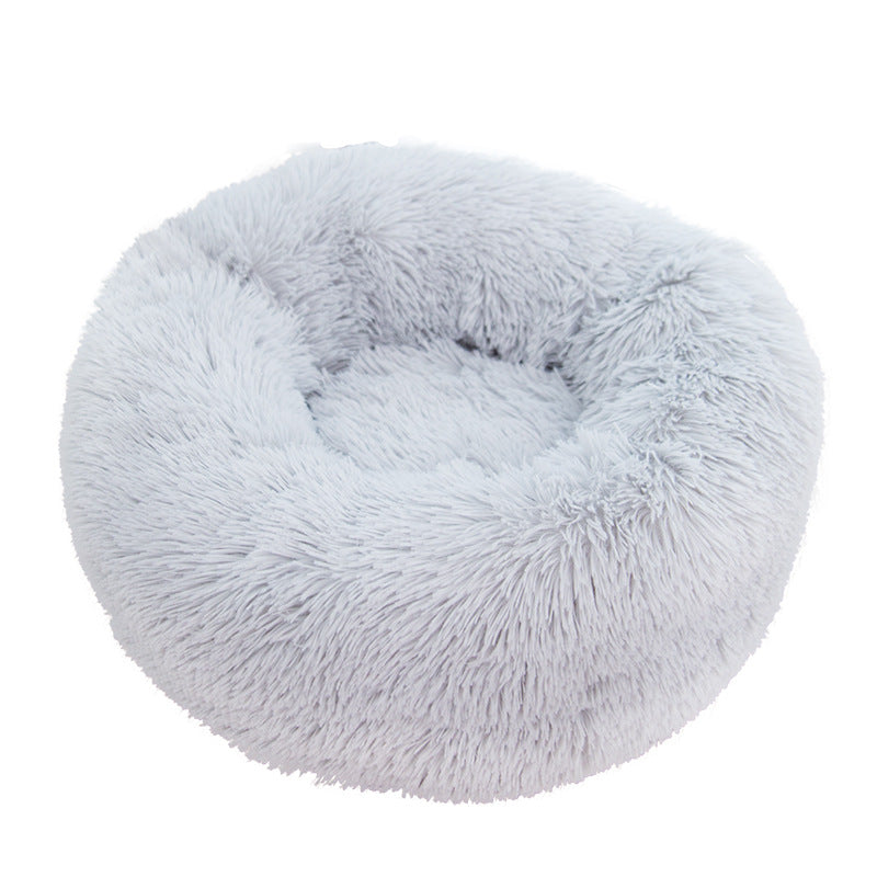 Plush dog bed