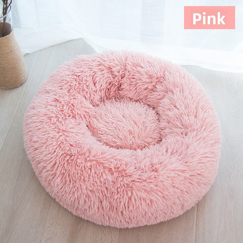 Plush dog bed