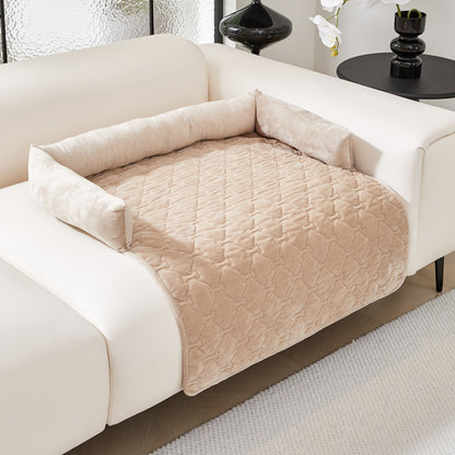 Plush Dog Bone Pet Bed with Pillow