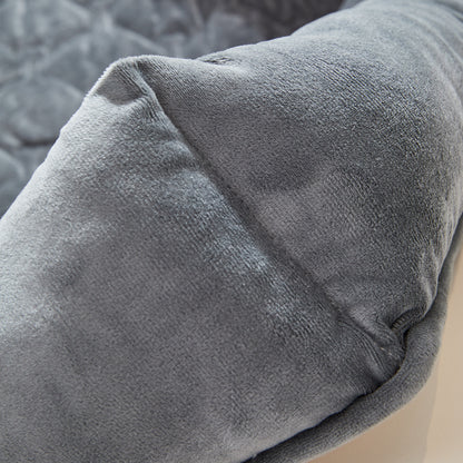 Plush Dog Bone Pet Bed with Pillow