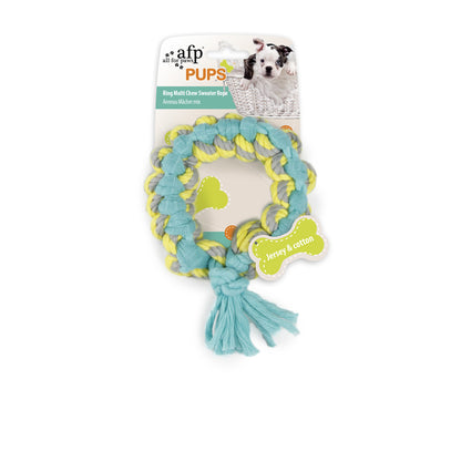 Plush Dog Knot Toys with Squeaker for Chewing and Play