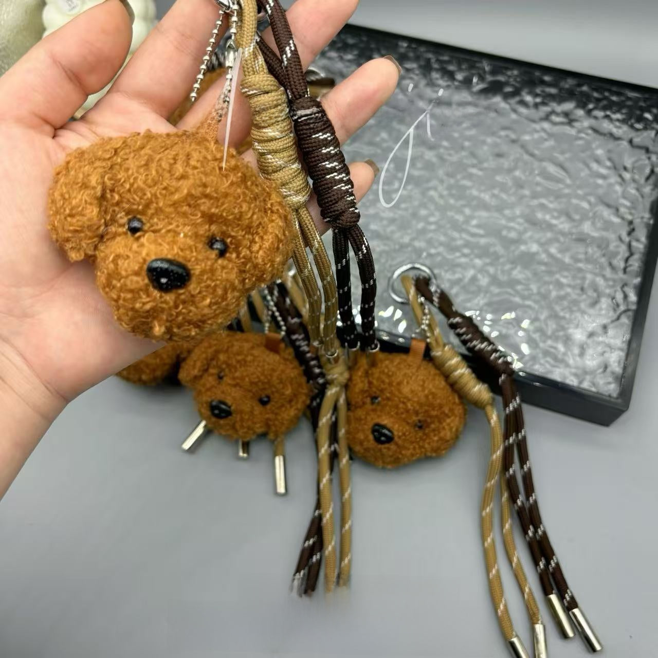 plush dog pendant