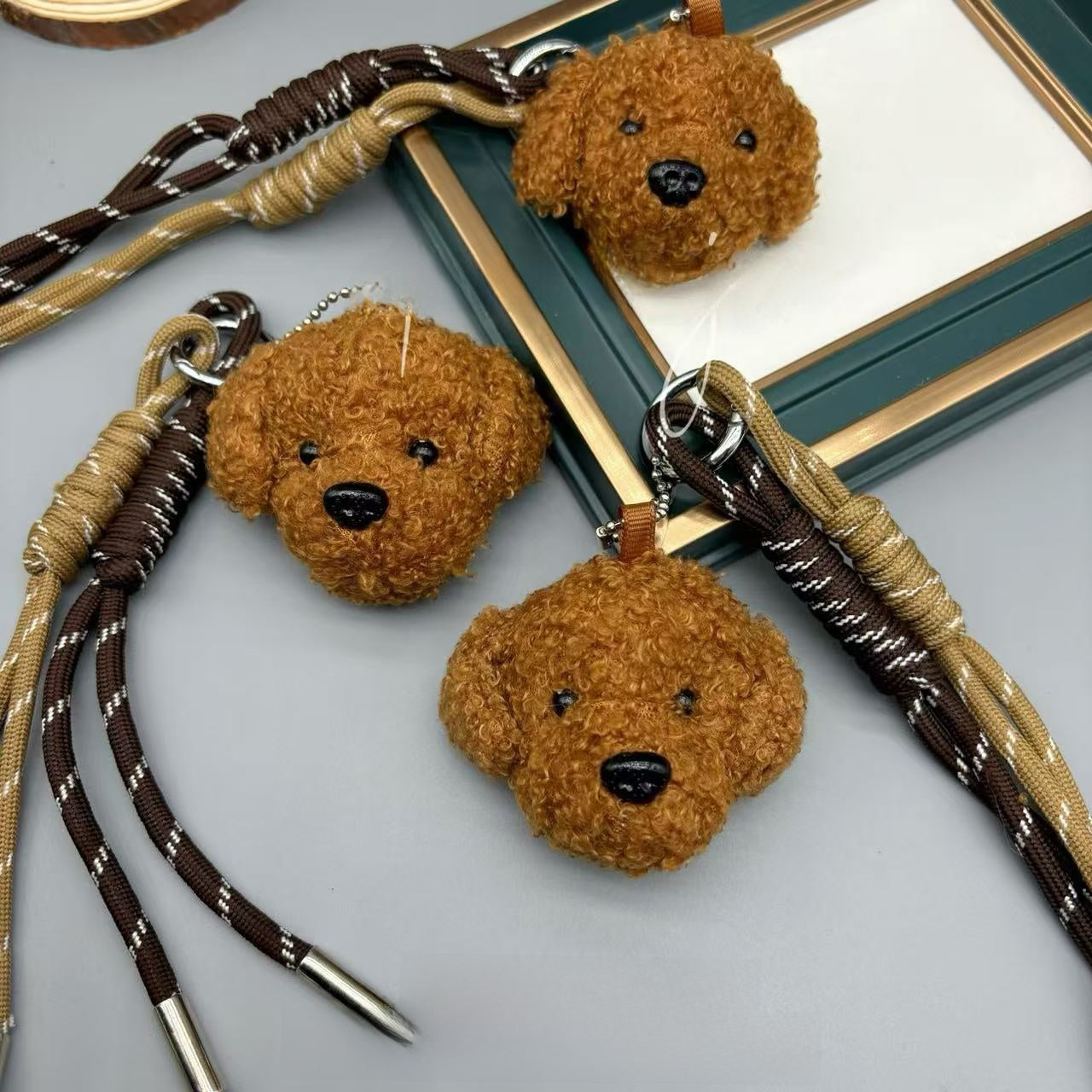 plush dog pendant