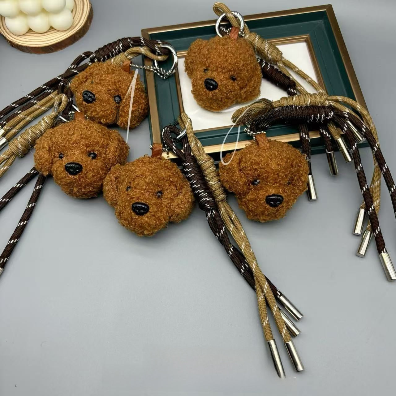 plush dog pendant