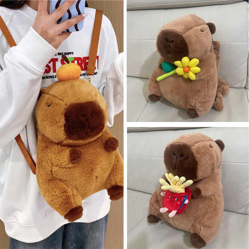 Plush doll bag