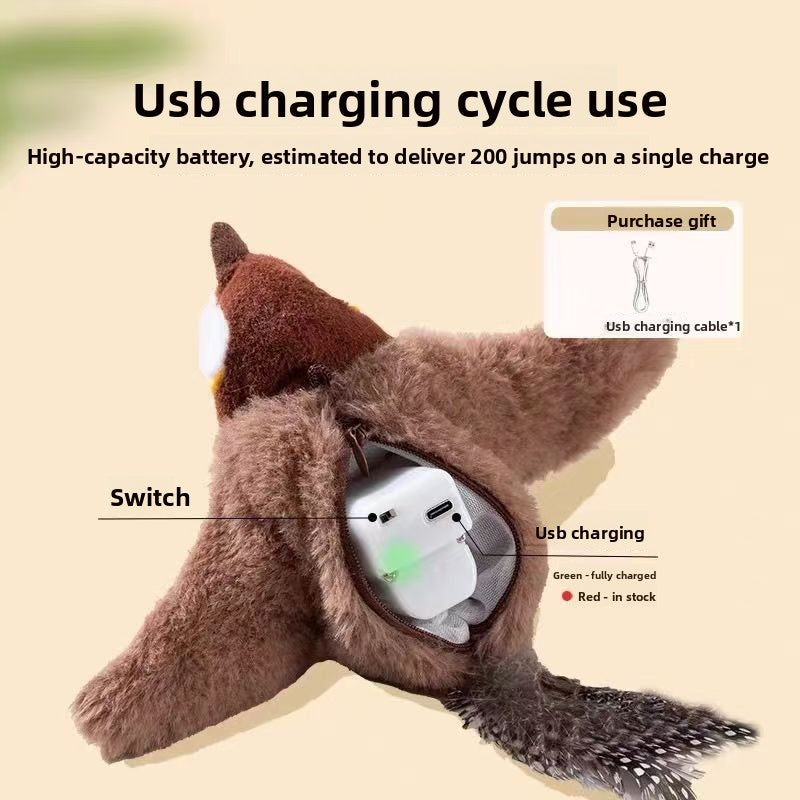 Plush Electric Shaking Bird Toy with Sound