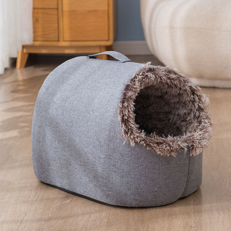 Plush Enclosed Pet Nest Sleeping Bag