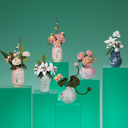 Plush Flower Vase Decorative