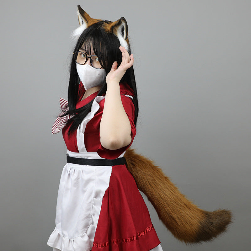 Plush Fox Ears Headband for Cosplay