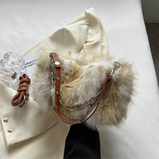 Plush handbag
