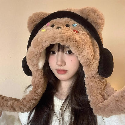 Plush Hat Scarf