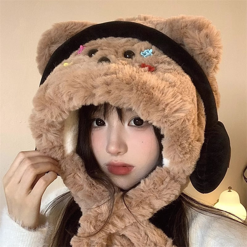 Plush Hat Scarf