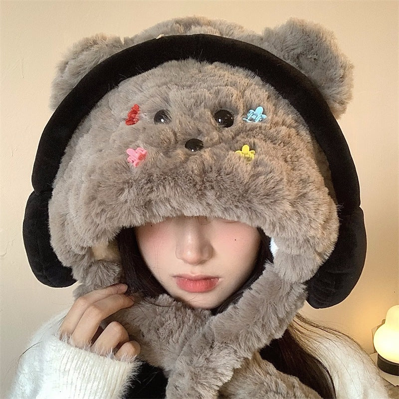 Plush Hat Scarf