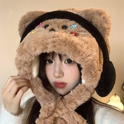 Plush Hat Scarf