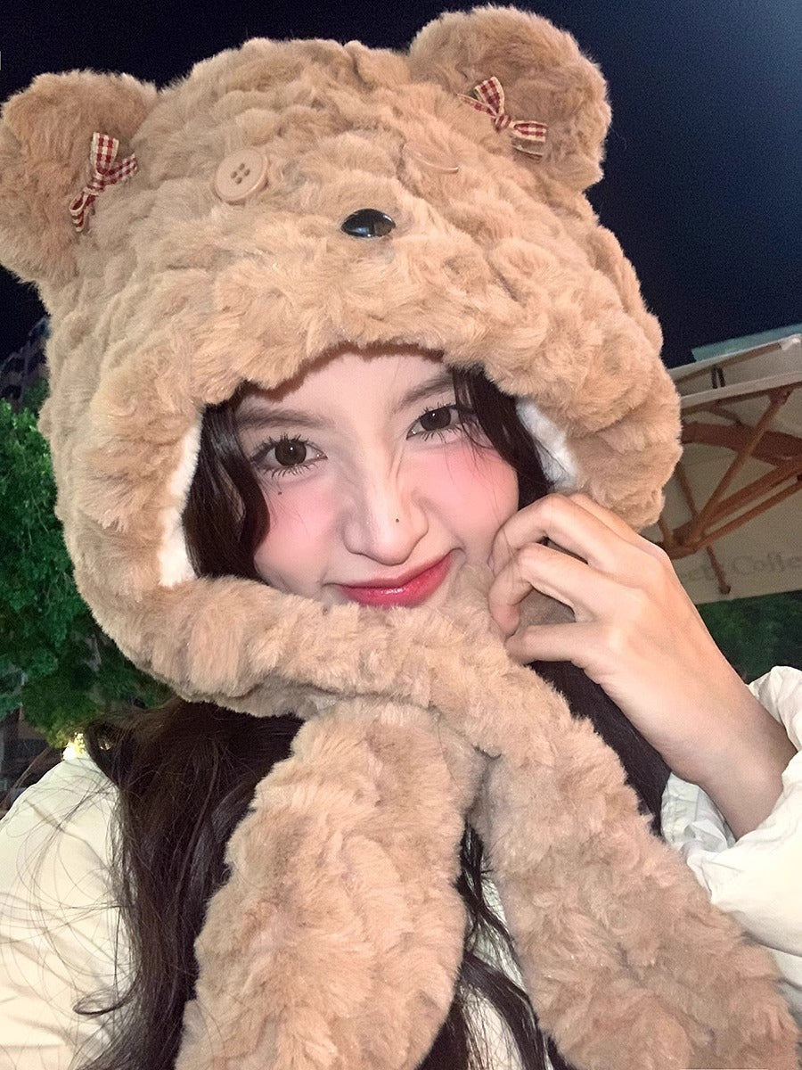 Plush Hat Scarf