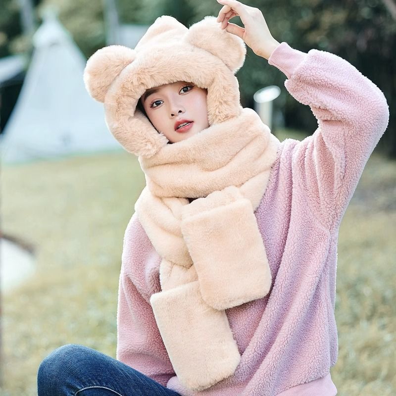 plush hat set