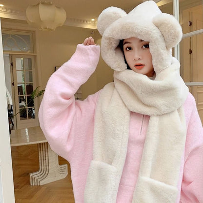 plush hat set