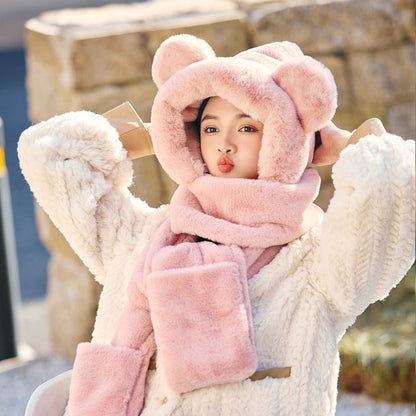 plush hat set