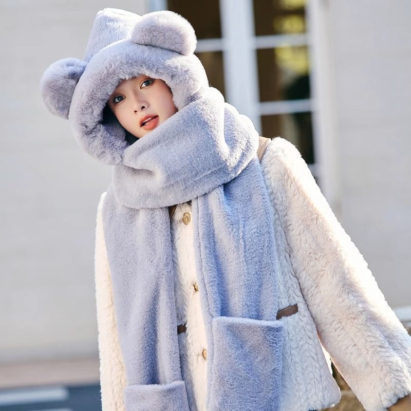 plush hat set