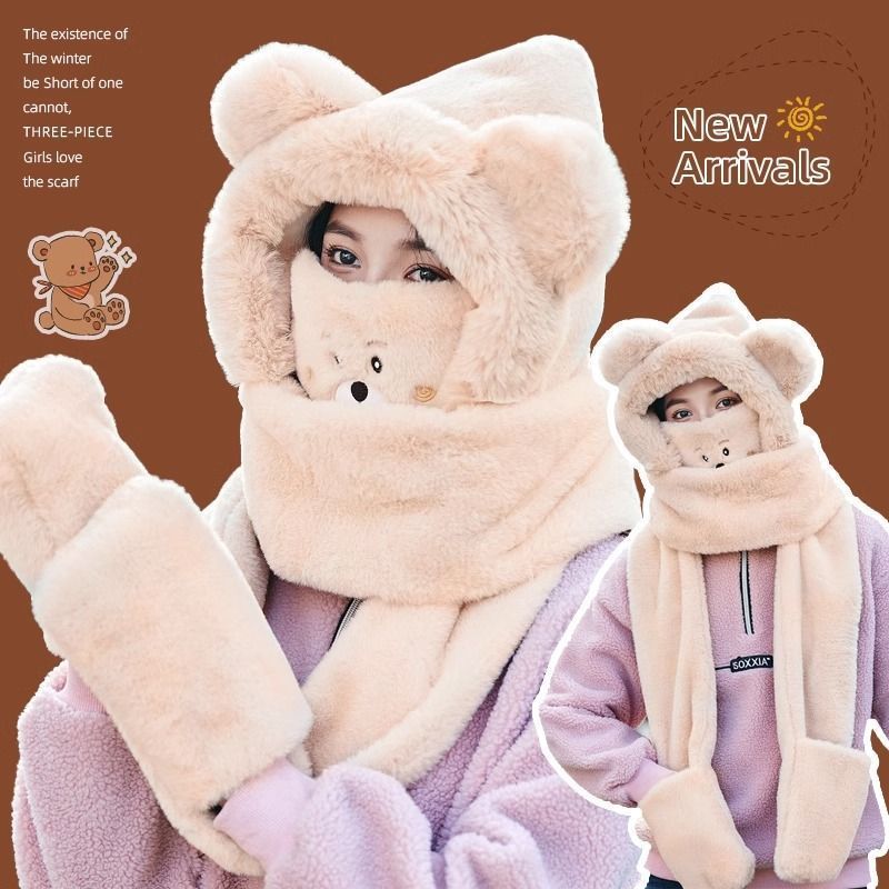 plush hat set