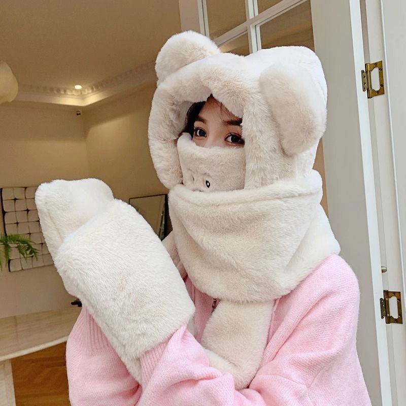 plush hat set