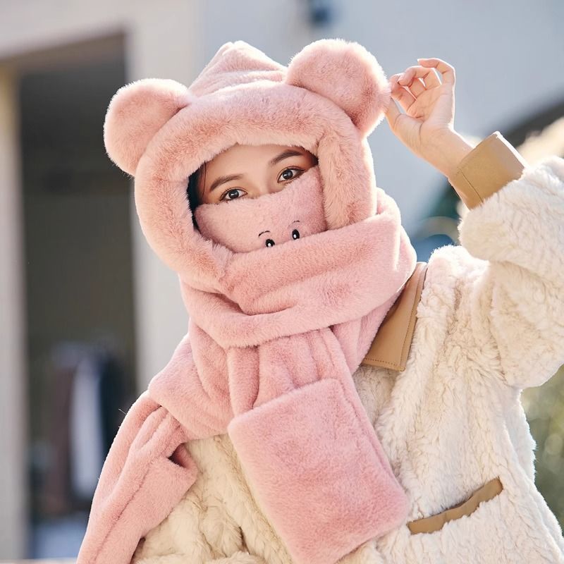 plush hat set