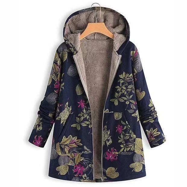 plush hooded zipper women's clothing