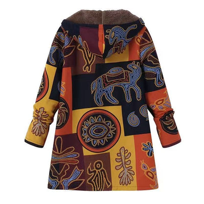 plush hooded zipper women's clothing