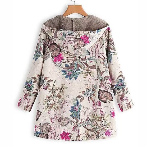 plush hooded zipper women's clothing